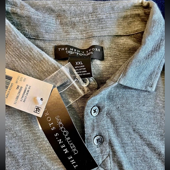 Bloomingdale's | Shirts | Polo Shirts Gray New Xxl The Mens Store ...